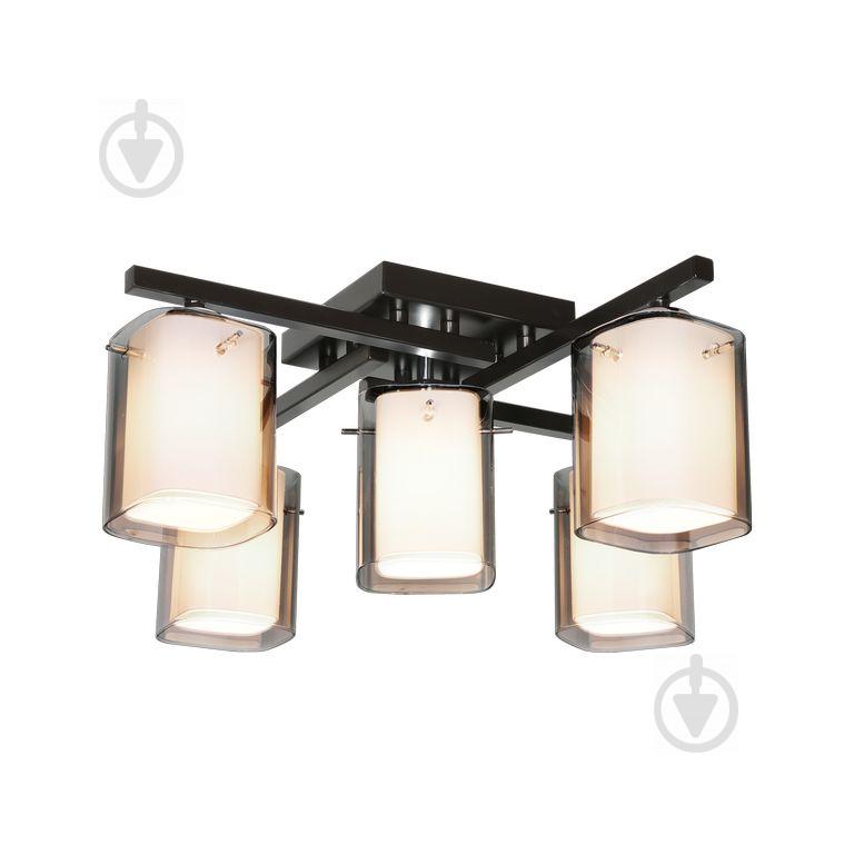 Люстра Подвесная Хай-Тек  F+Light Md 1129G-4+1C Bk+Cr+Bk