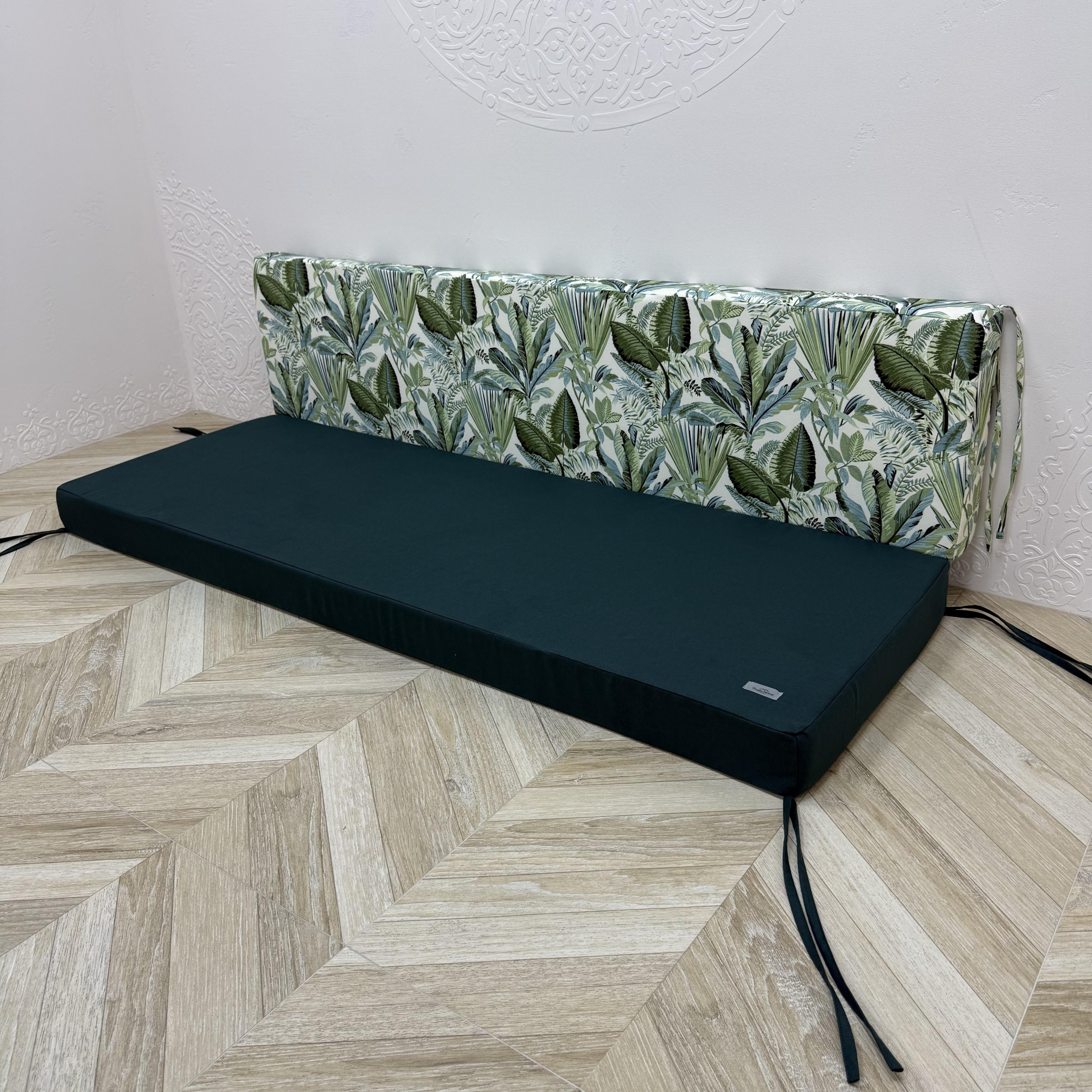Матрас Comfort Home Tropical forest green на поддоны/качели/каркасы/садовую мебель 140х60х40х8 см