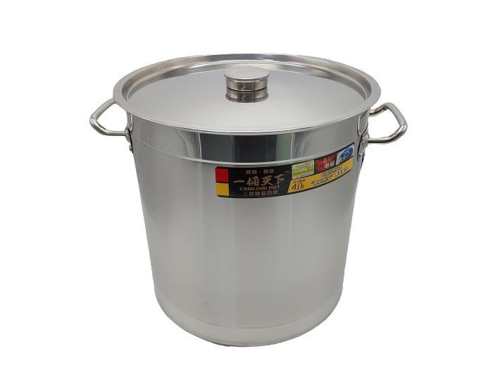 Кастрюлядля индукционных плит из нержавеющей стали большая 25 л D 37 см H 36 см (1721901431)