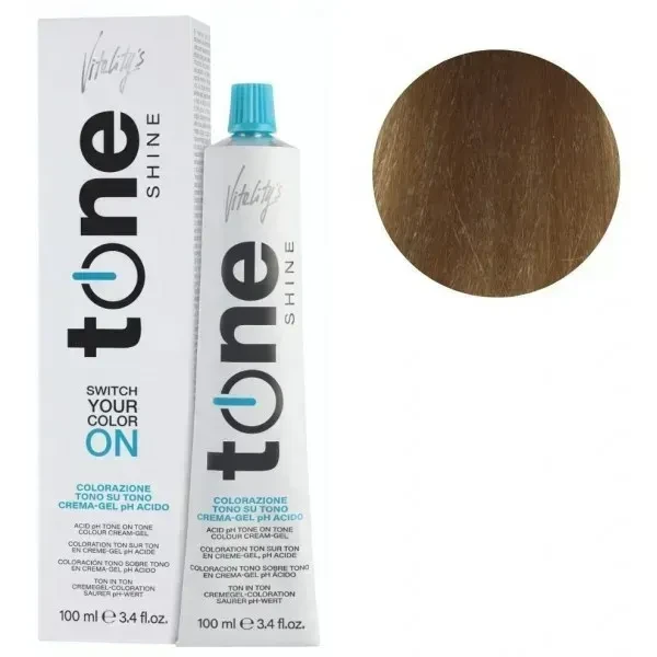 Гель-краска для волос тонировочная безамиачная Tone Shine Vitality's 9/21 Бежево-пепельный очень светлый блондин 100 мл