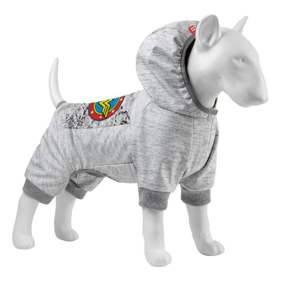 Комбинезон для собак Waudog Clothes Чудо-женщина комикс софтшелл L55 B 69-76 см/С 46-52