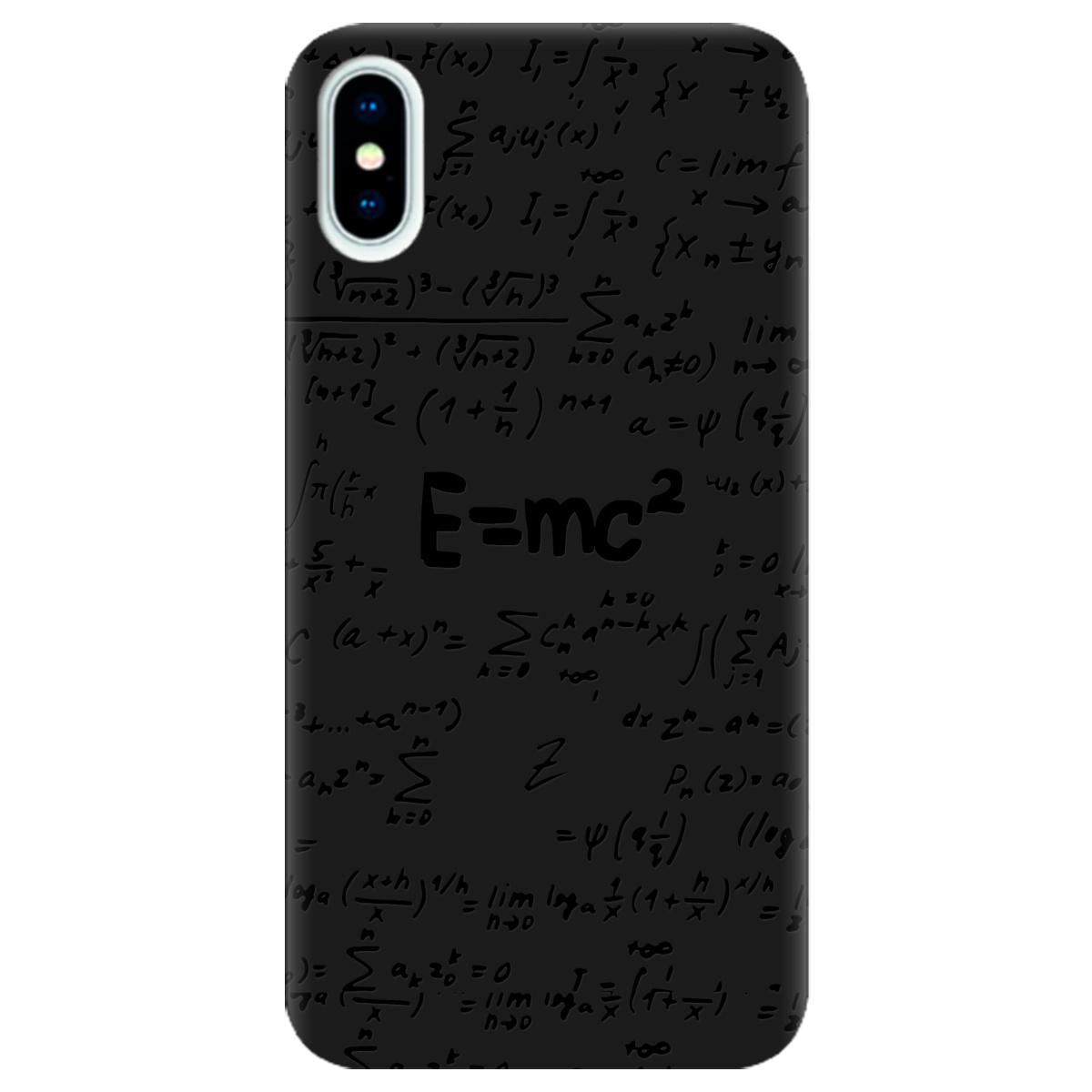 Силиконовый чехол Zorrov для Apple iPhone X - Black Einstein (10290050153033582)