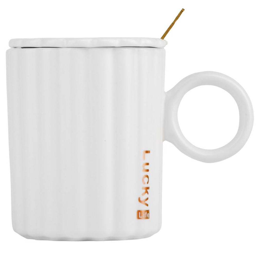 Кружка керамическая Elisey Lucky life 300 мл Белый (9050-002)