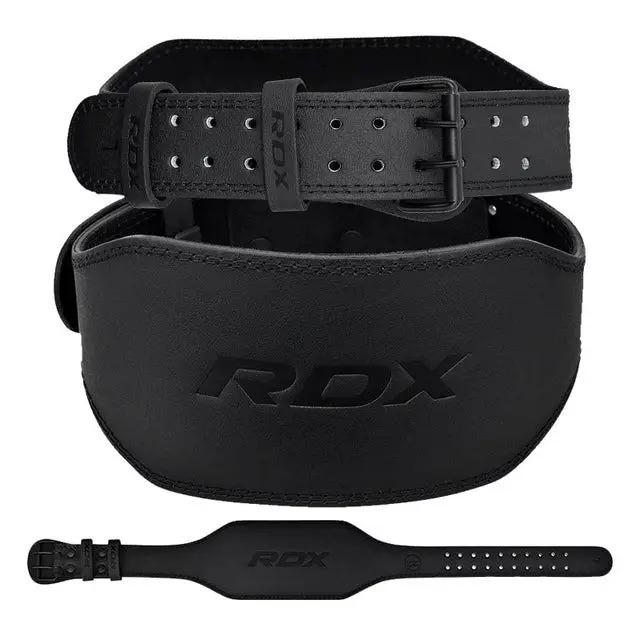 Пояс для тяжелой атлетики RDX 6 кожаный Full 2XL Black