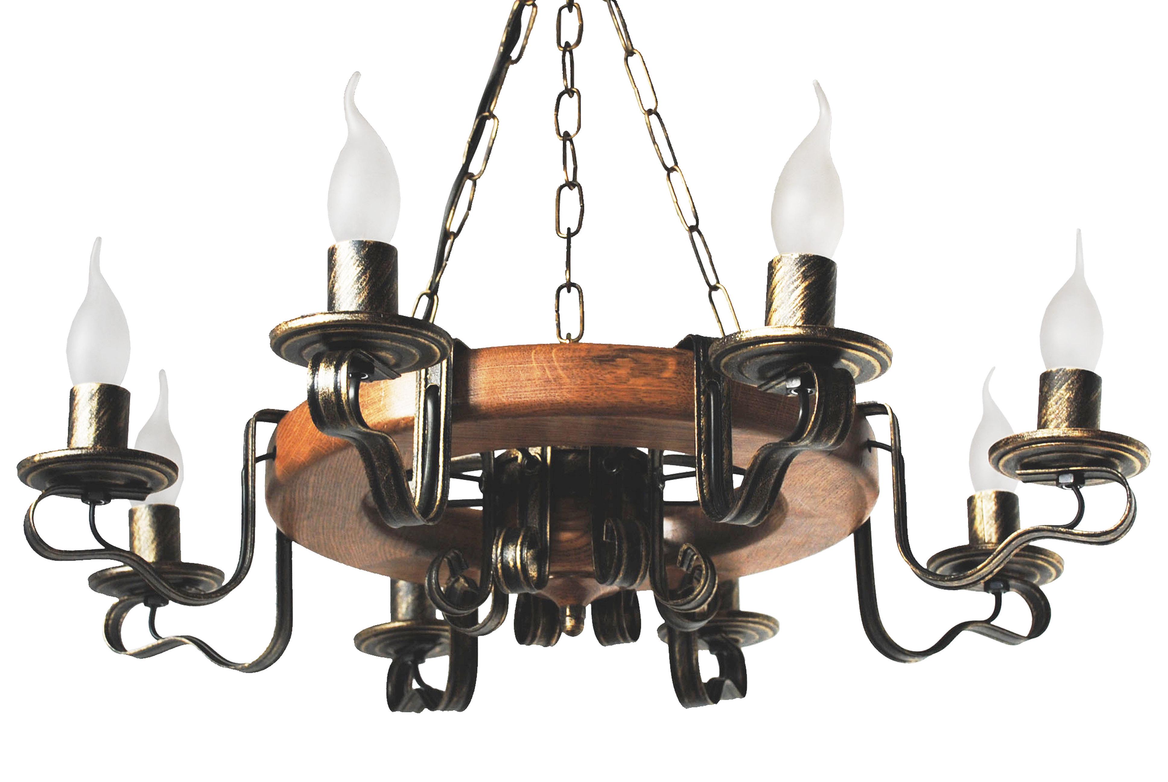 Люстра дерев'яна Омега на 8 ламп Люстра дерев'яна Омега на 8 ламп