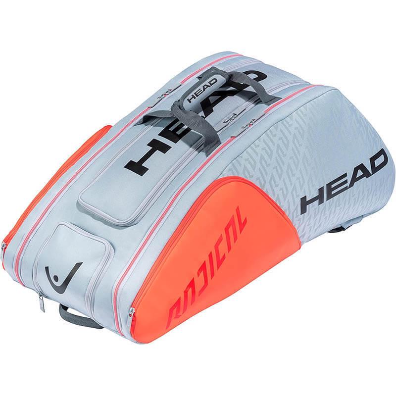 Спортивна сумка для тенісу Head Radical 12R Monstercombi Grey/Orange (724794356067)