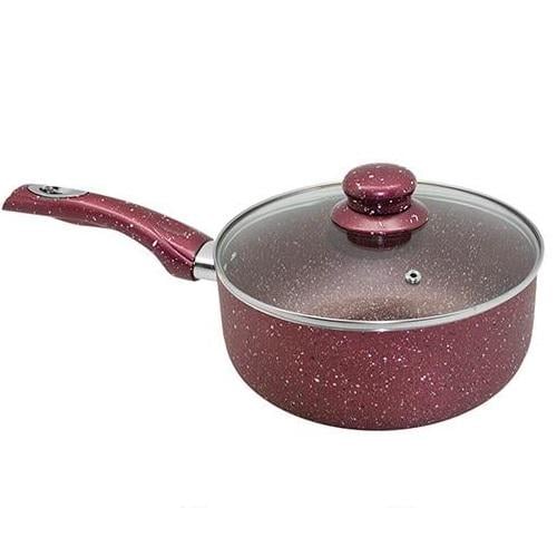 Сотейник с крышкой "Мраморная крошка" 18x9 см (14093)