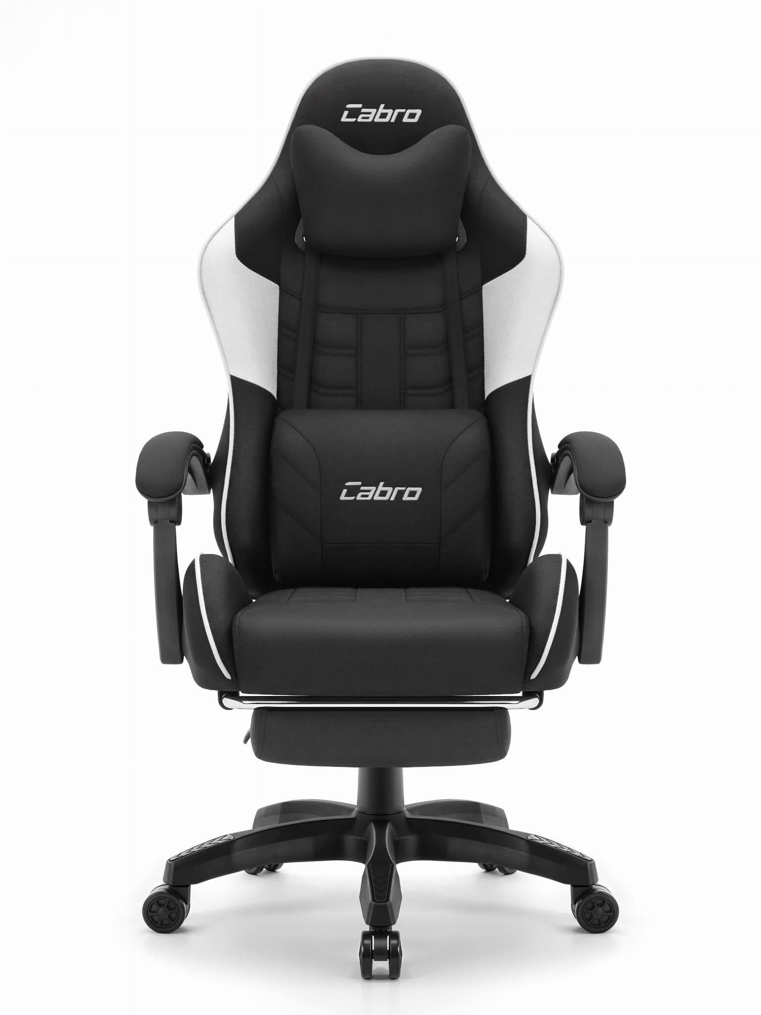 Геймерское кресло Cabro C501 ткань Black-White (5907196010606)