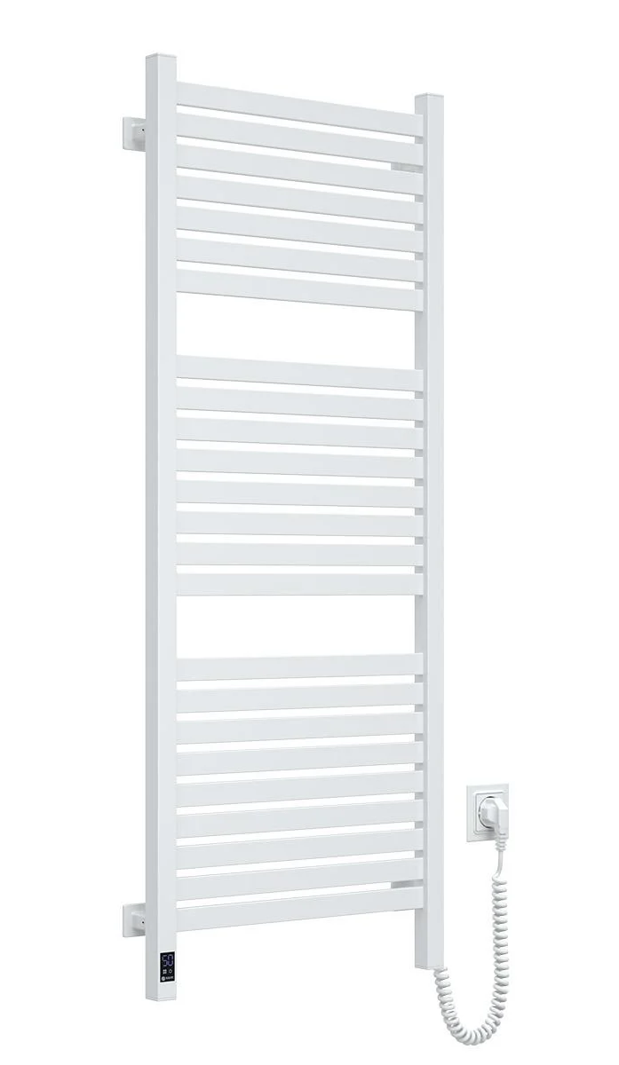 Полотенцесушитель электрический NAVIN Авангард Х Sensor из углеродистой стали 480х1200 мм Sensor с WI-FI шнур справа Белый (1293)