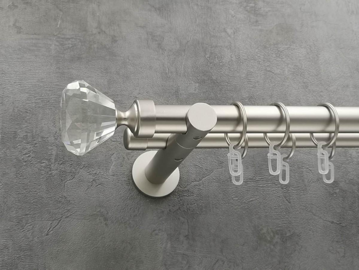 Карниз Quadrum Спектралия гладкая штанга двойной универсальный 25/19 мм 200 см Сатин (272287571)