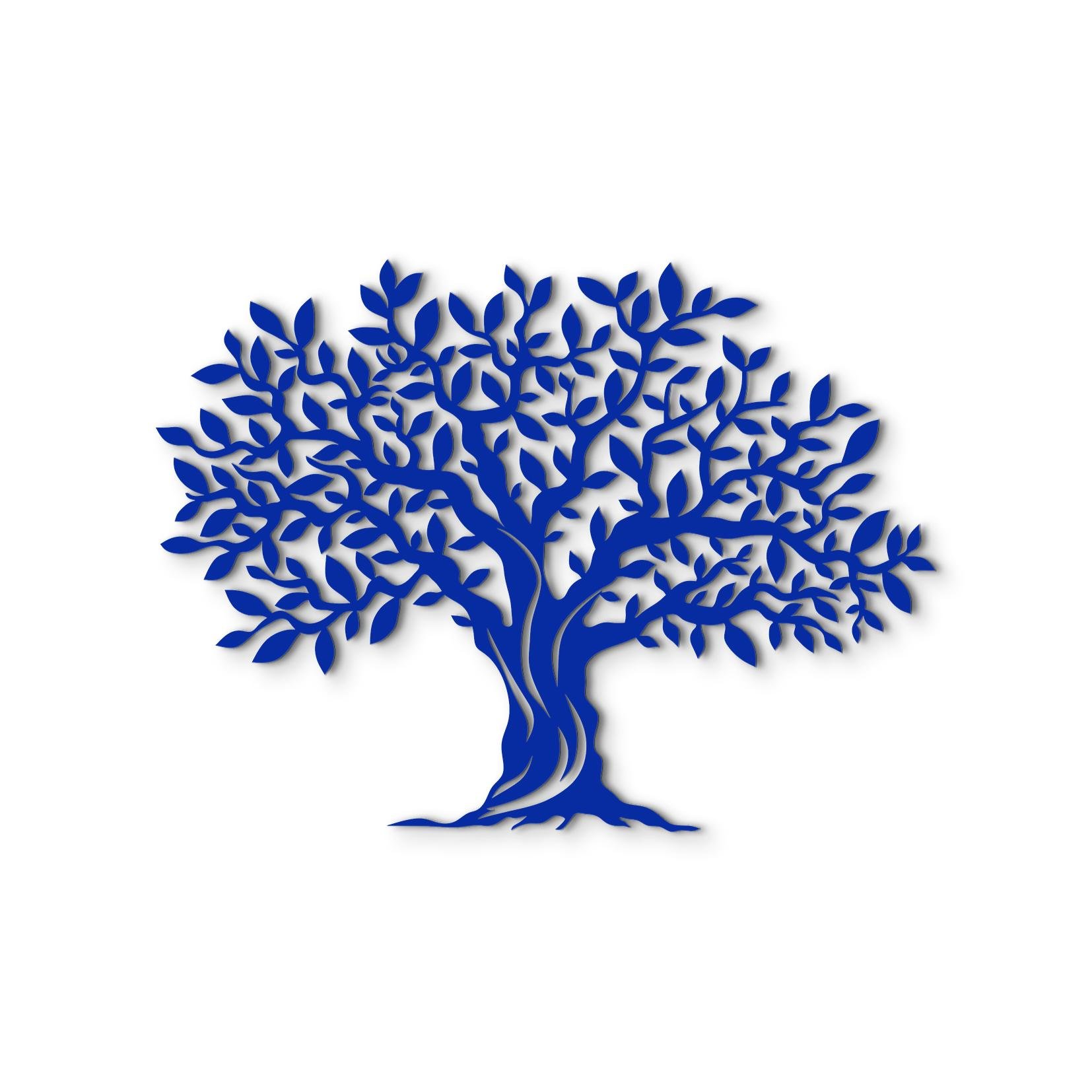 Декоративное панно из дерева Woodyard Дерево жизни 80x60 см Синий (0022sBlue32) - фото 1