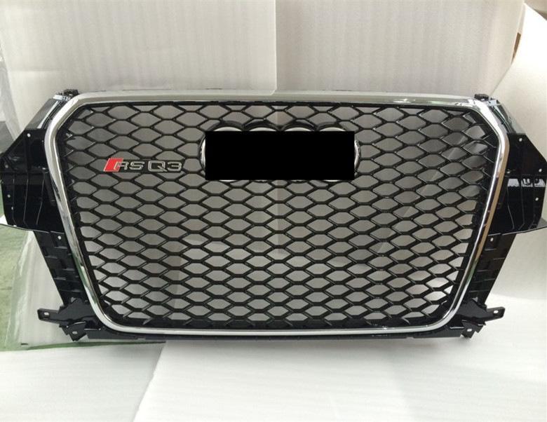 Решетка передняя GT Tuning RSQ-Style для Audi Q3 2011-2019 гг. пластик Черный (26689849)
