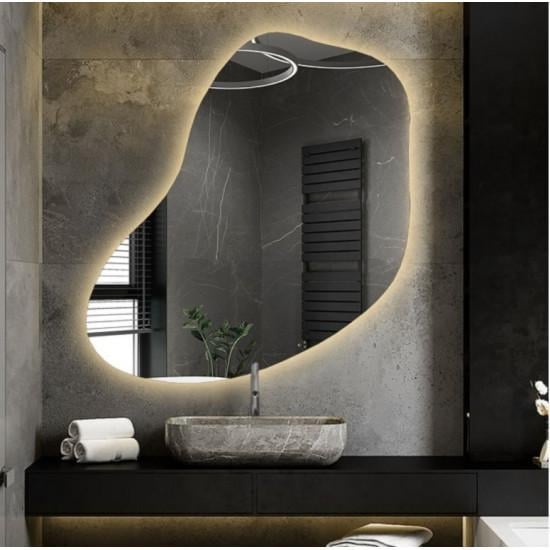 Дизайнерское зеркало неправильной формы с задней фоновой подсветкой Nori 170x139 см Дизайнерское зеркало неправильной формы с задней фоновой подсветкой Nori 170x139 см