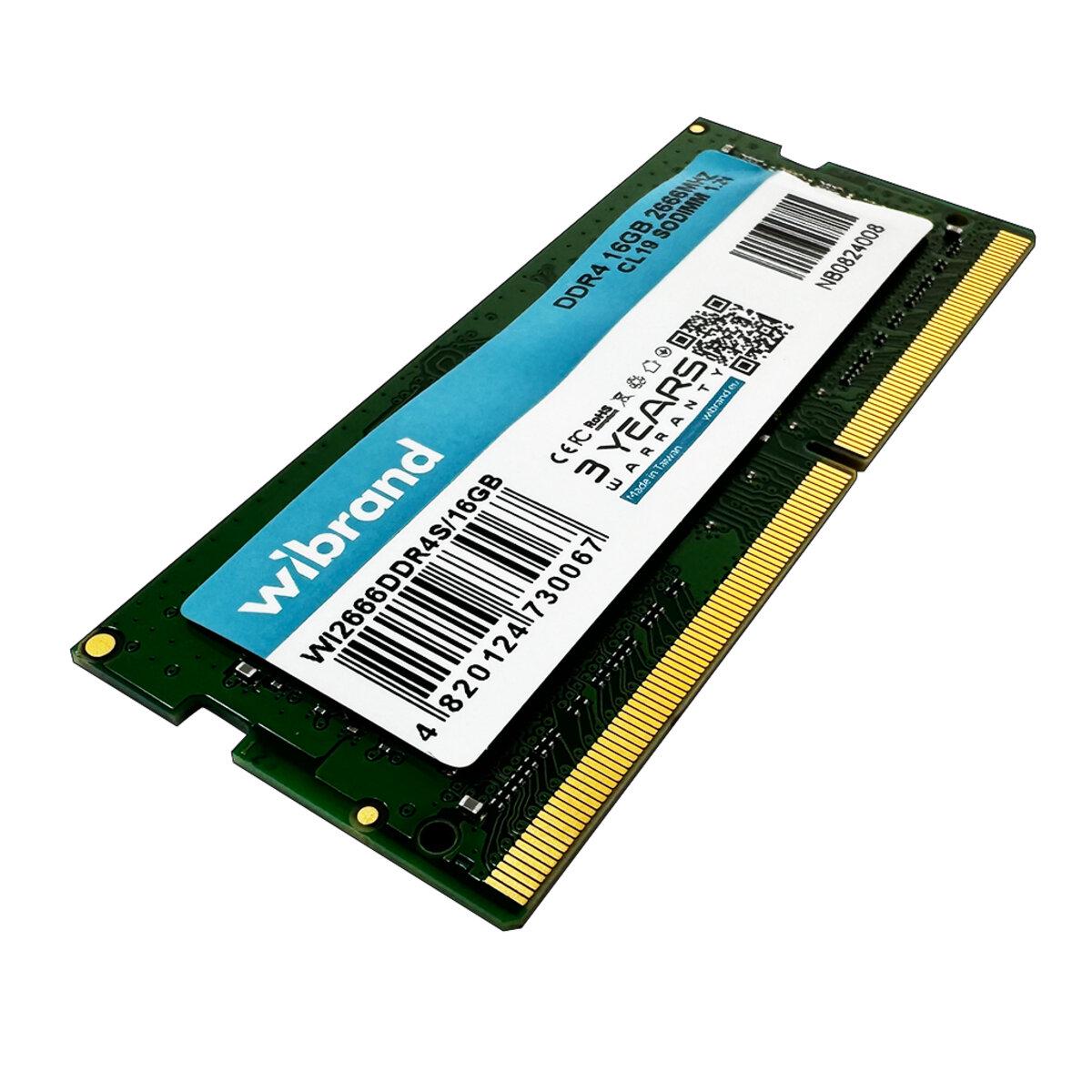 Оперативная память Wibrand DDR4 16 Гб 2666 МГц CL19 SODIMM (WI2666DDR4S/16GB) - фото 2