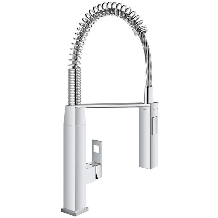 Смеситель для кухни Grohe Eurocube с выдвижным изливом Хром (31395000)