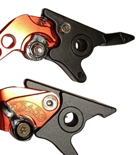 Ручки-курки зчеплення/гальма з регулюванням натискання лівий/правий гідравліка Помаранчевий - фото 4