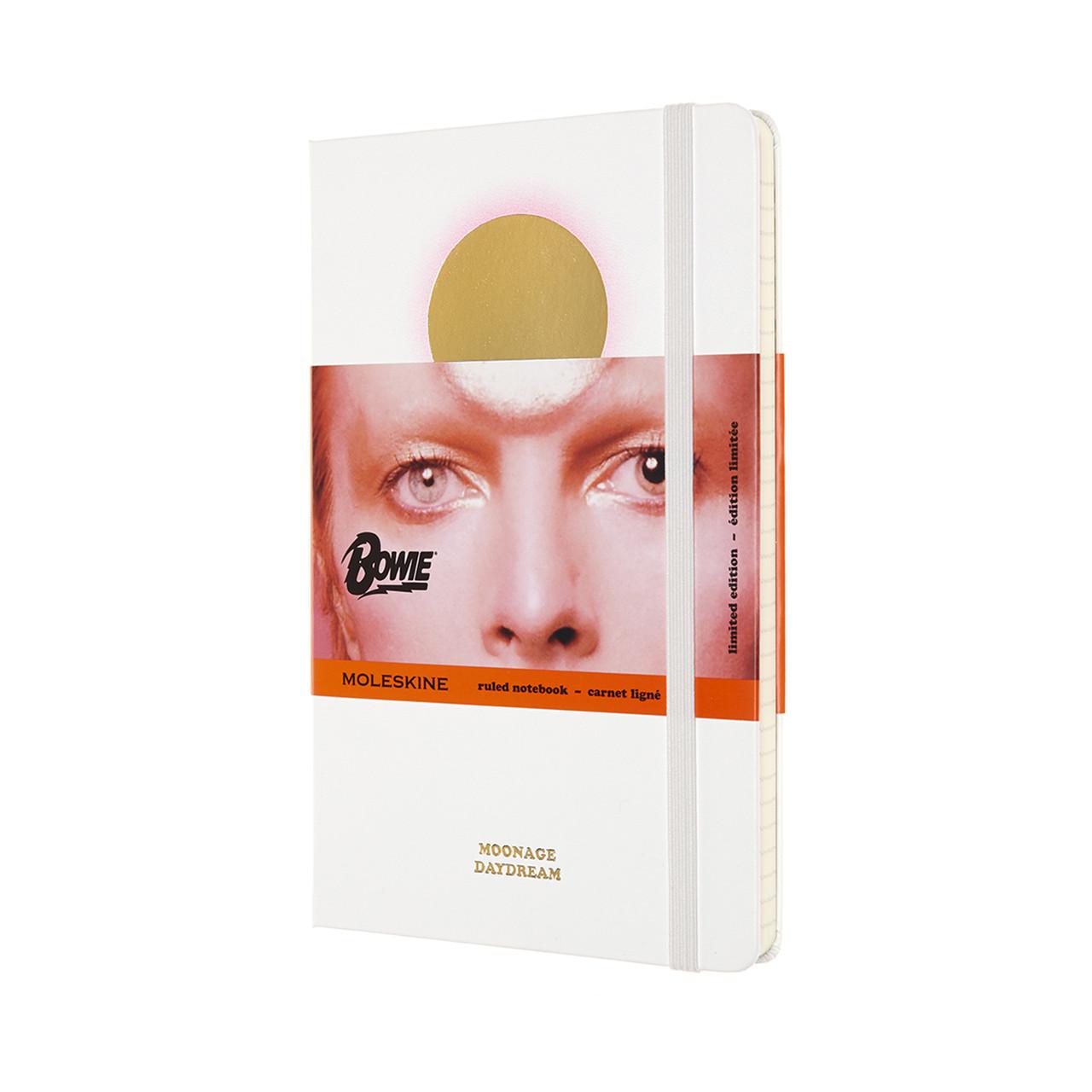 Блокнот Moleskine David Bowie середній 13х21 см в лінійку Білий (8053853603807)