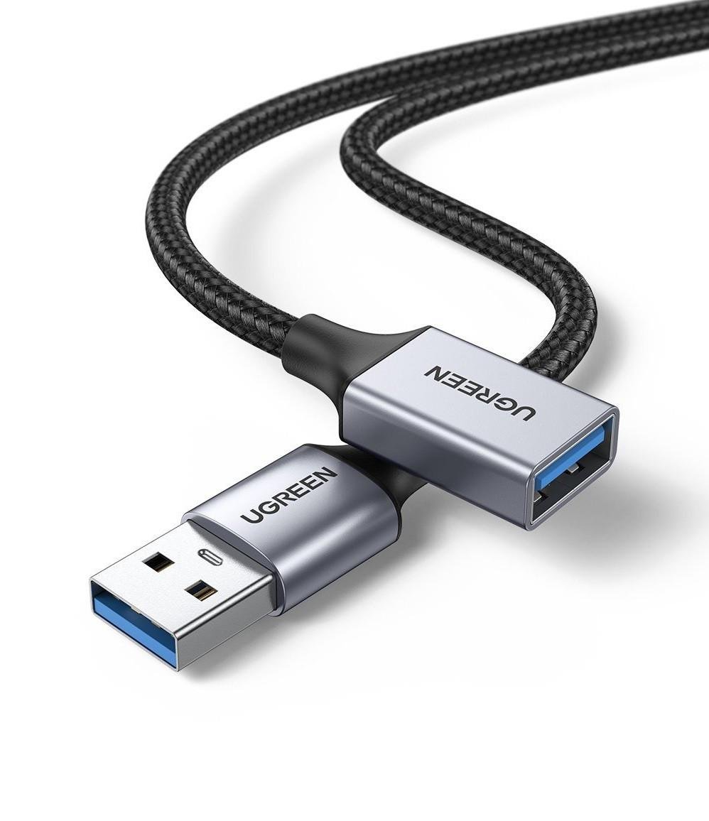 Удлинитель Ugreen USB 3,0 AM/AF штекер-разъём с нейлоновой оплеткой 1 м (US115)