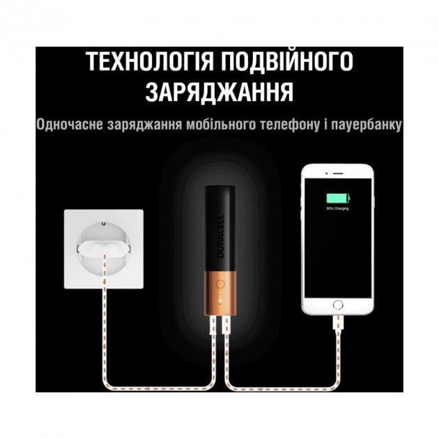 Батарея мобильная Duracell УМБ 3350 mAh Black/Copper - фото 7