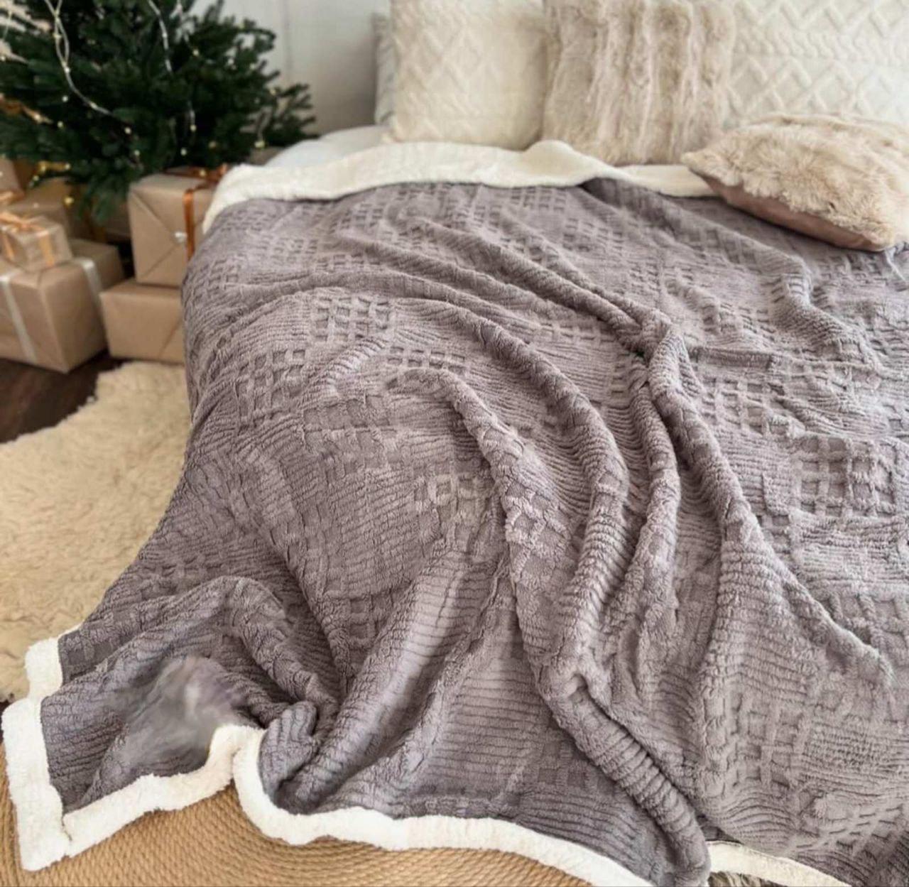 Плед утепленный овчина 200х230 см Графитовый (Д-vik-pled-ovchina-002-04) Плед утепленный овчина 200х230 см Графитовый (Д-vik-pled-ovchina-002-04)