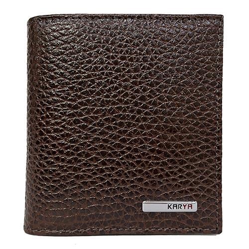 Портмоне чоловіче з натуральної шкіри Karya 0953-39 Коричневий (1751654577)