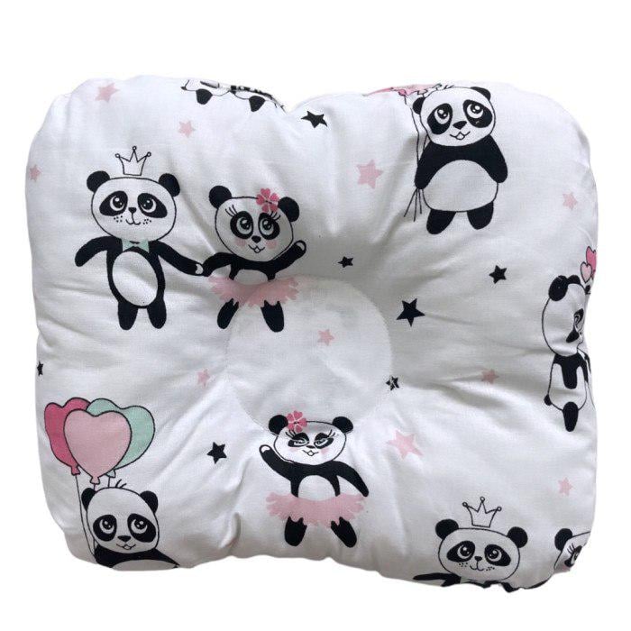 Подушка ортопедическая для новорожденных Панды розовые №28 Подушка ортопедическая для новорожденных Панды розовые №28