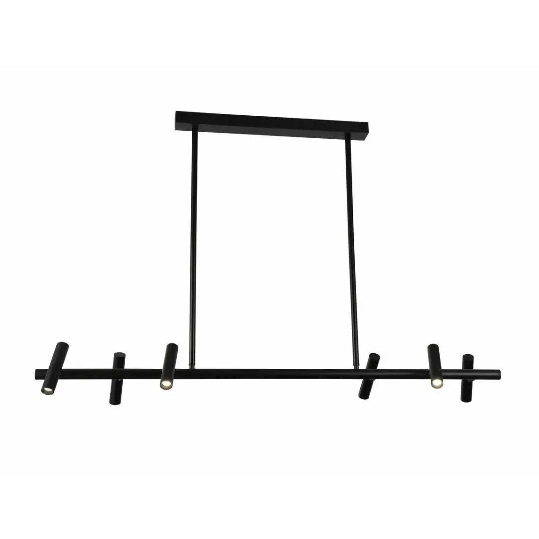 Люстра светодиодная Valeso с линейным каркасом 4000К 30W Черный (G 2917/6 30W)