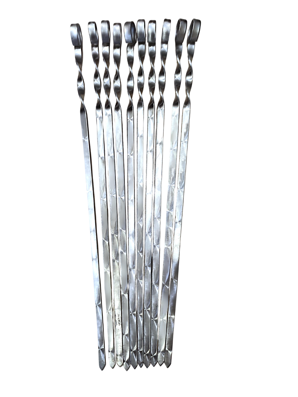 Шампур из нержавеющей стали шлифованный 10 шт. 600x3x12 мм (7092)