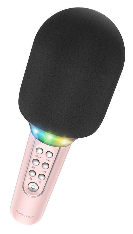 Караоке микрофон-колонка Borofone BFK2 Розовый (BFK2P) - фото 2