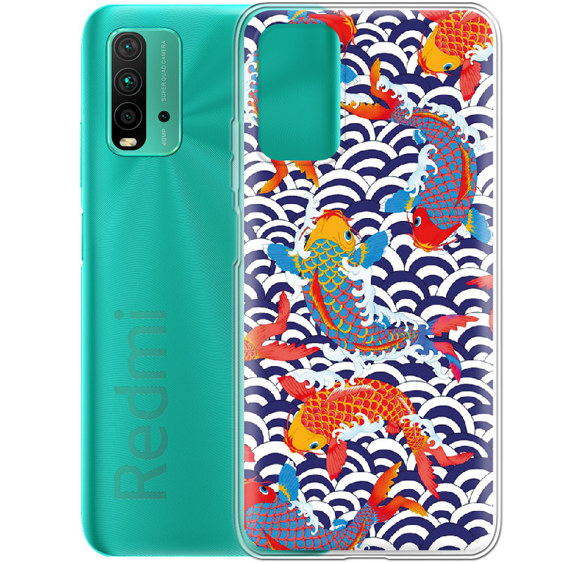 Чохол BoxFace Xiaomi Redmi 9T Koi Fish Прозорий силікон (41685-up2477-41685) - фото 2