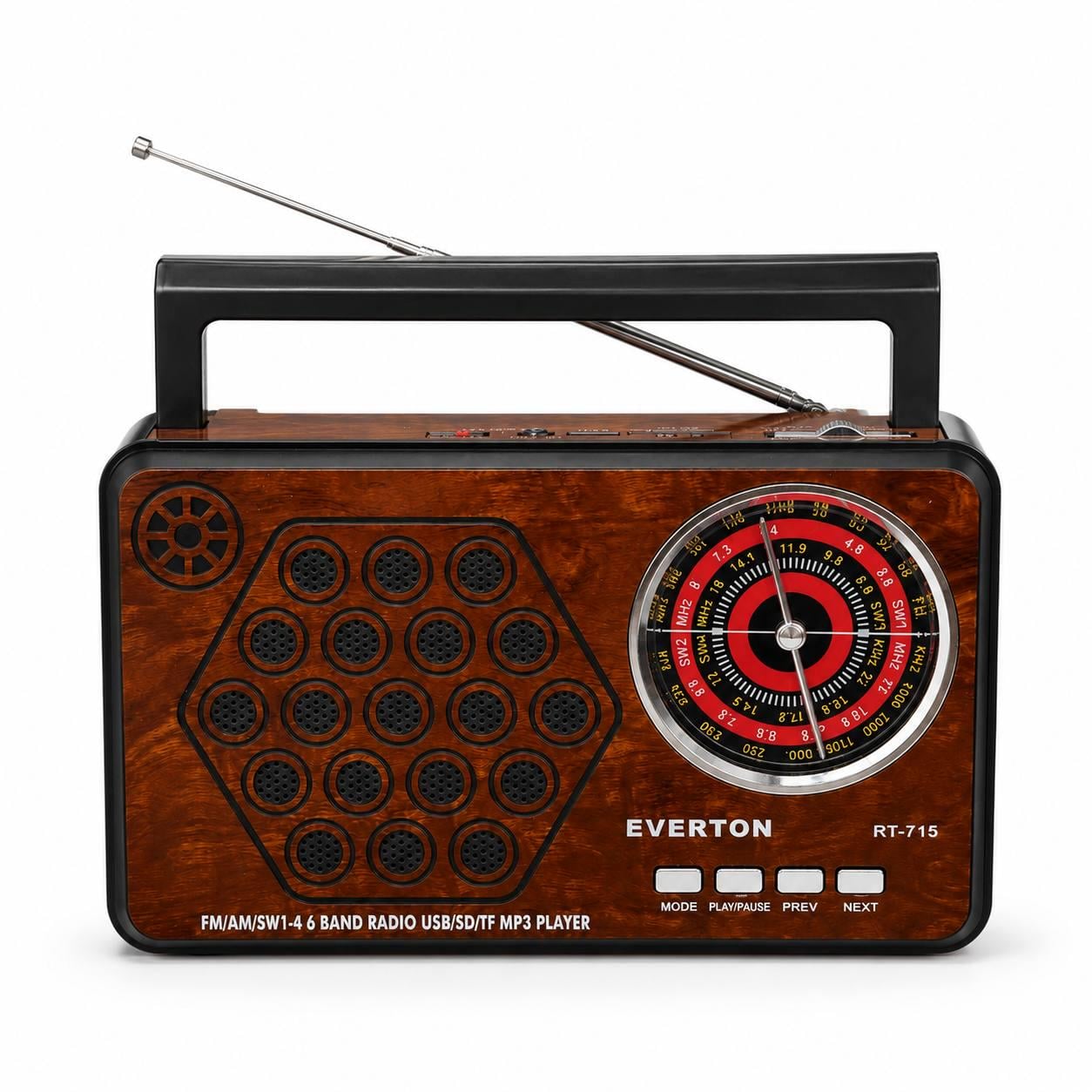 Радиоприемник портативный Everton RT-715 с Bluetooth аналоговой шкалой/USB/SD-TF/AUX/LED-фонарем (M1139) Радиоприемник портативный Everton RT-715 с Bluetooth аналоговой шкалой/USB/SD-TF/AUX/LED-фонарем (M1139)