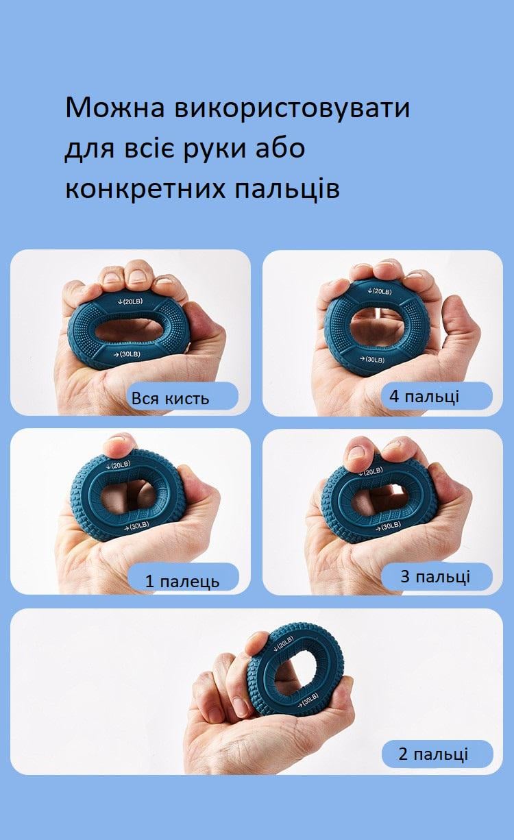 Эспандер кистевой 2в1 для укрепления пальцев руки с нагрузкой 70-80 фунтов 315-36 кг Черный (29130) - фото 8 Эспандер кистевой 2в1 для укрепления пальцев руки с нагрузкой 70-80 фунтов 315-36 кг Черный (29130) - фото 8