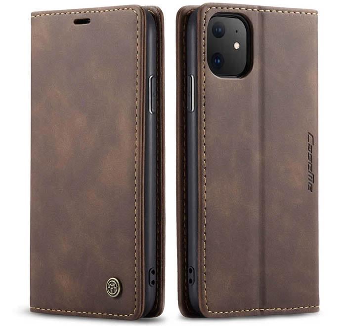 Чехол книжка с магнитом CaseMe на iPhone 11 Coffee (20825)