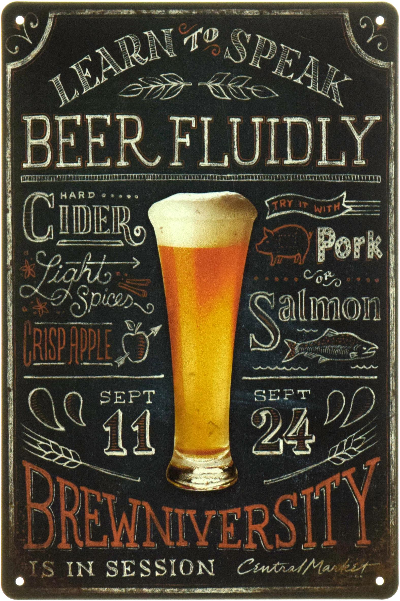 Табличка металлическая "Hard Cider&Light Spices" 20x30 см (ms-104413)