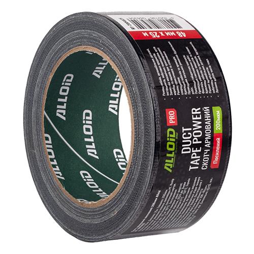 Скотч армированный усиленный Alloid Pro 48 мм х 25 м/200 мкм Черный (RT-2004825)