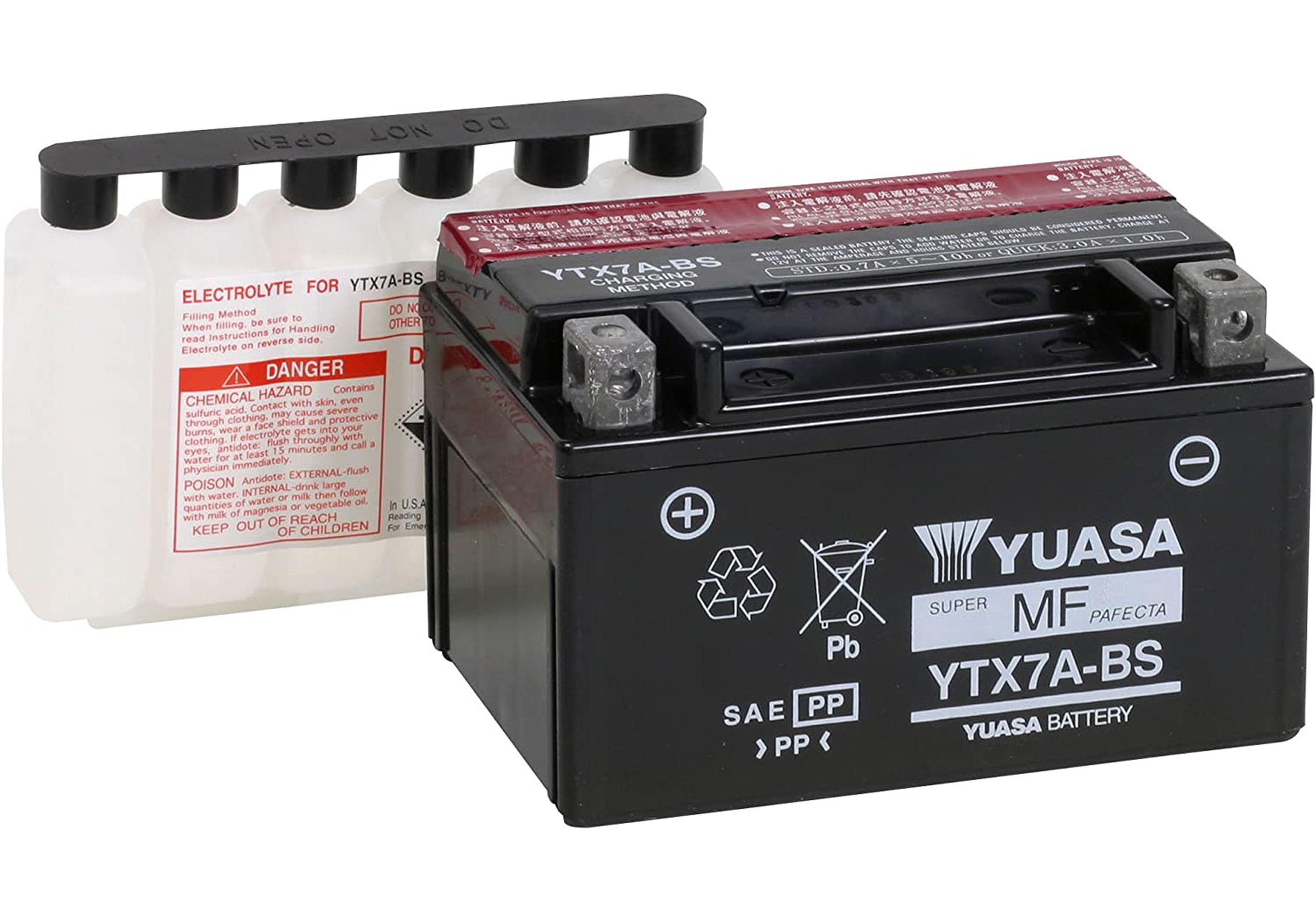 Акумулятор Yuasa Мото YTX7A-BS CP 12 V 6 Ah 105 A