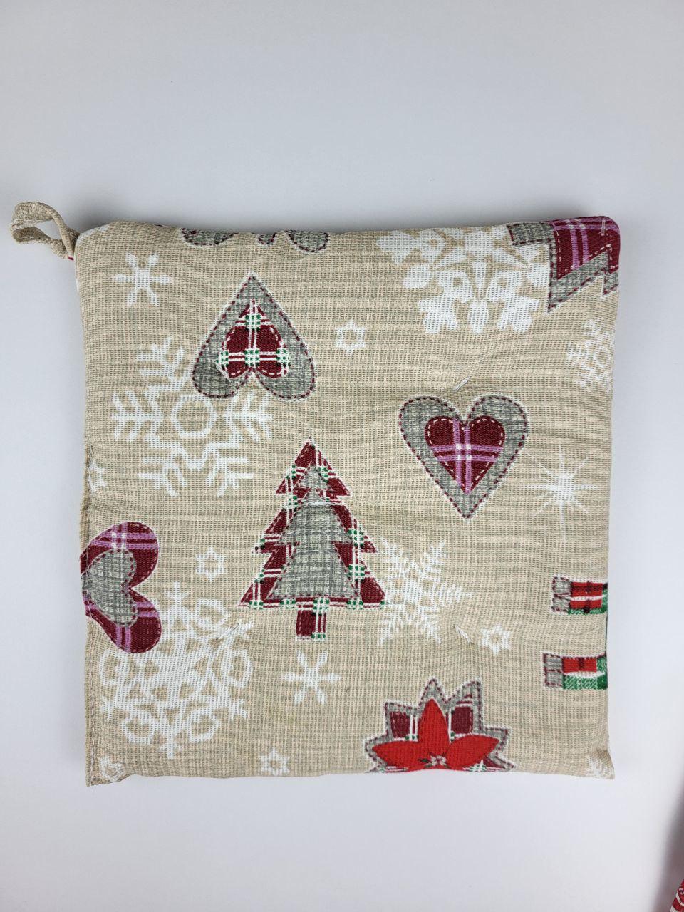 Прихватка новогодняя с оленем 20х20 см (1634) - фото 2 Прихватка новогодняя с оленем 20х20 см (1634) - фото 2