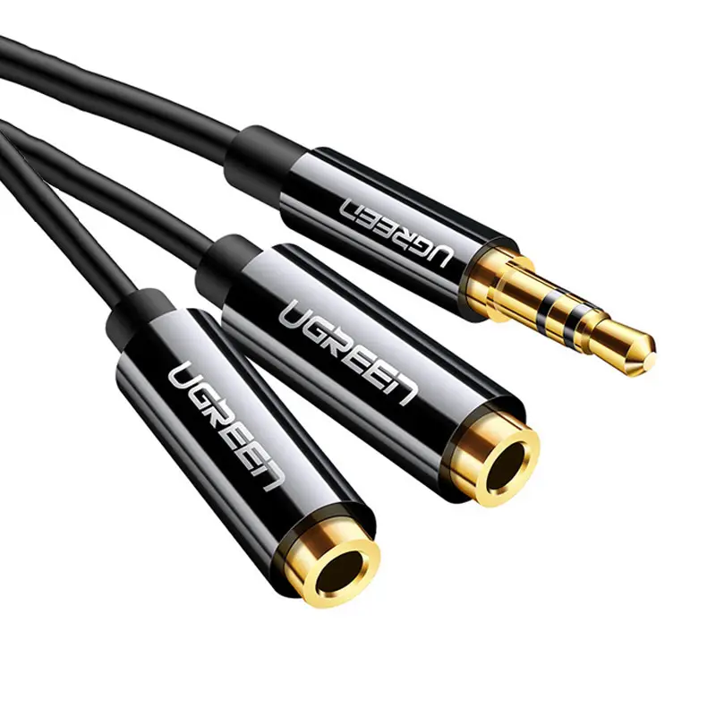 Кабель аудио UGREEN стерео Y сплиттер 3,5 mm 20 см Black (AV123)