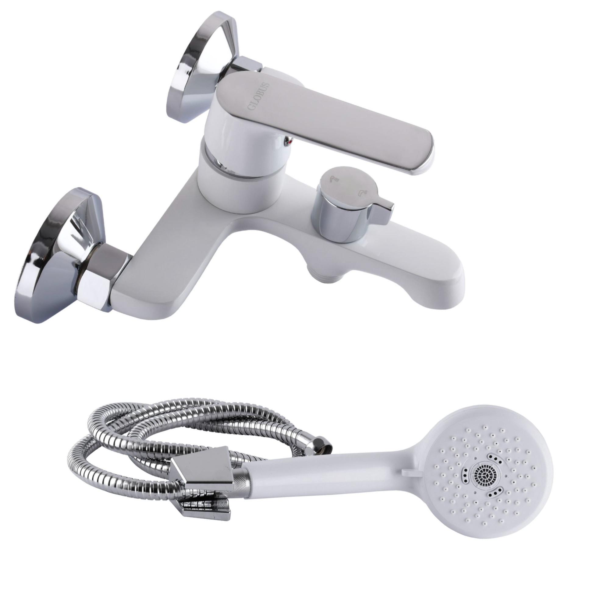 Змішувач для ванної кімнати Globus Lux Laguna GLA-0102NE-7-White (0205)