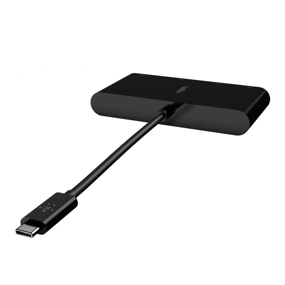 Адаптер мультимедійний Belkin USB-C - Ethernet/HDMI/VGA/USB-A 0,15 м Чорний (AVC005BTBK) - фото 5 Адаптер мультимедійний Belkin USB-C - Ethernet/HDMI/VGA/USB-A 0,15 м Чорний (AVC005BTBK) - фото 5