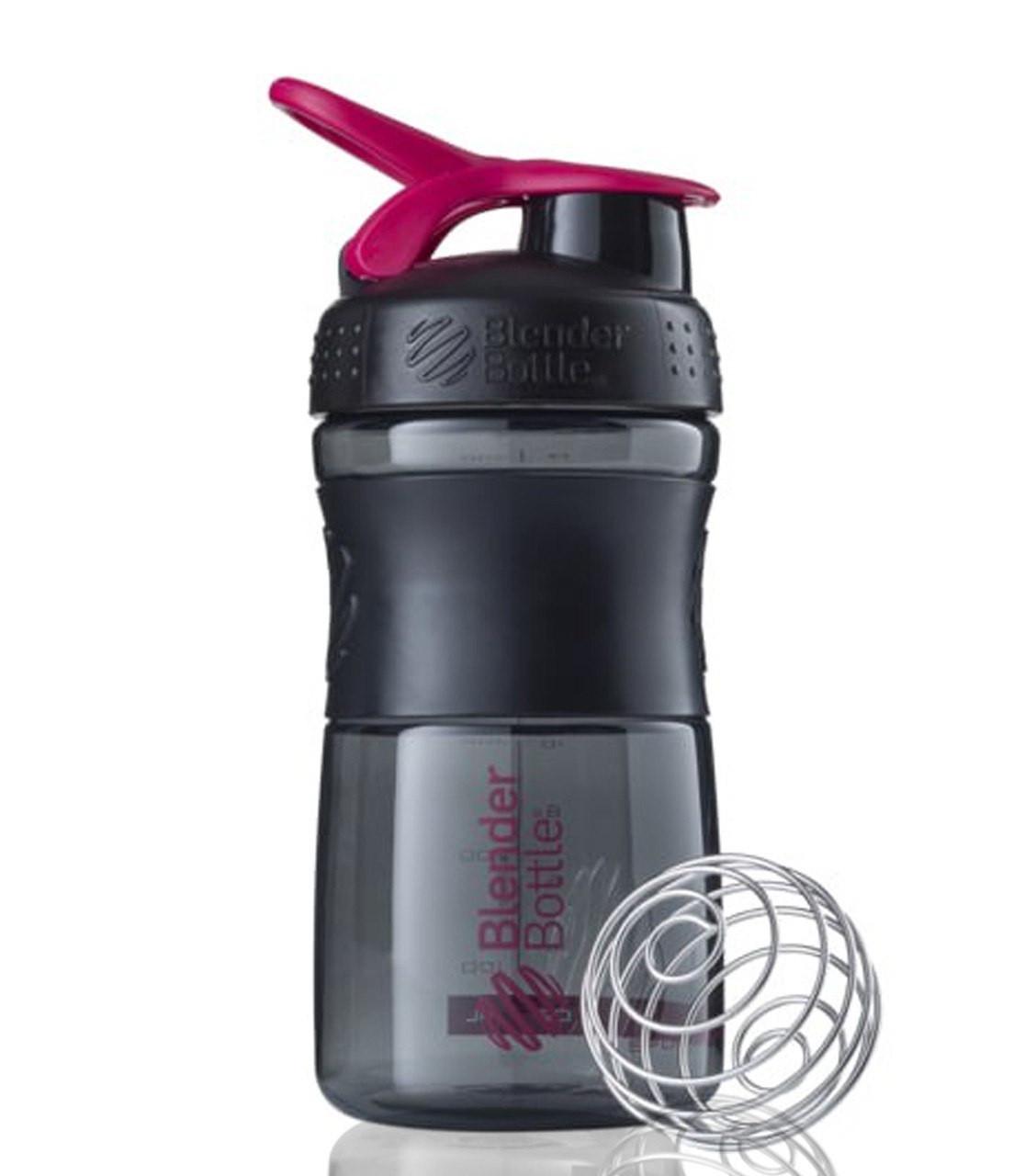 Шейкер спортивный Blender Bottle SportMixer 20 oz 590 ml Black/Plum - фото 2