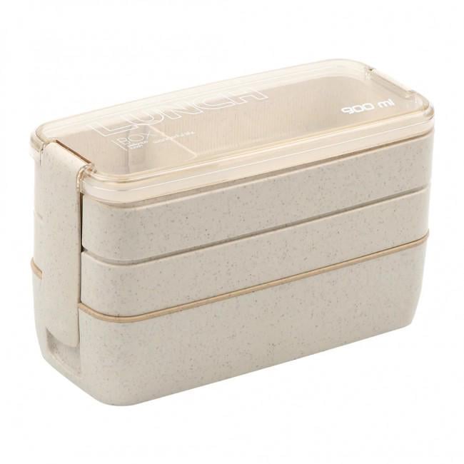 Ланч-бокс и термосумка 900 мл Бежевый/Серый (402993)