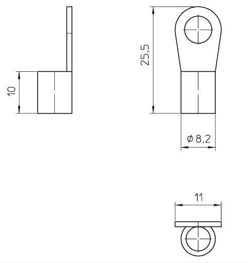 Наконечник кабельный кольцевой Phoenix Contact C-RC 16/M6 DIN 16 мм² М6 Серебристый (3240095) - фото 2