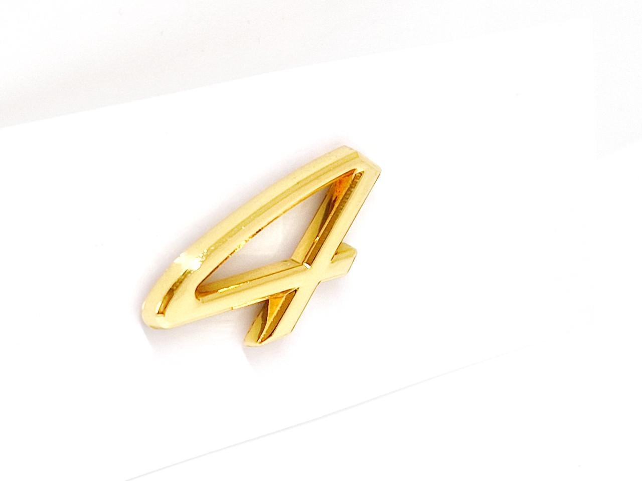 Емблема-напис 4 Porsche на кришку багажника Золотий (2432692446)