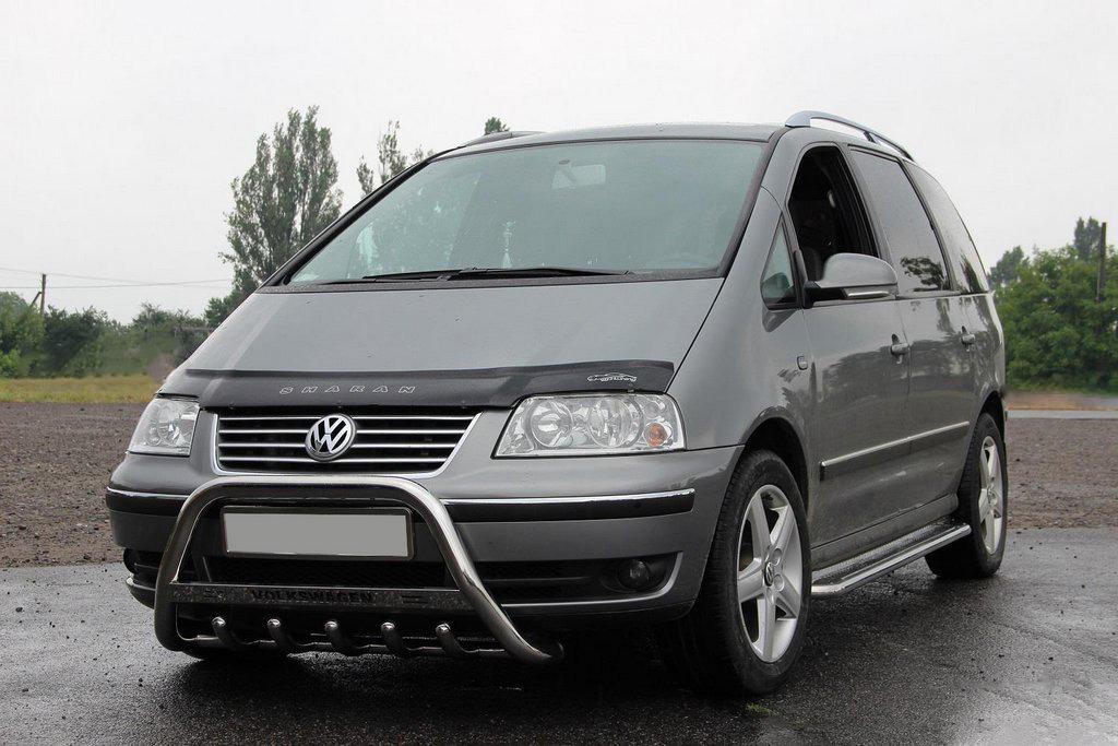 Кенгурятник WT004 60 мм CAN для Volkswagen Sharan 1995-2010 гг. нержавеющая сталь Хром
