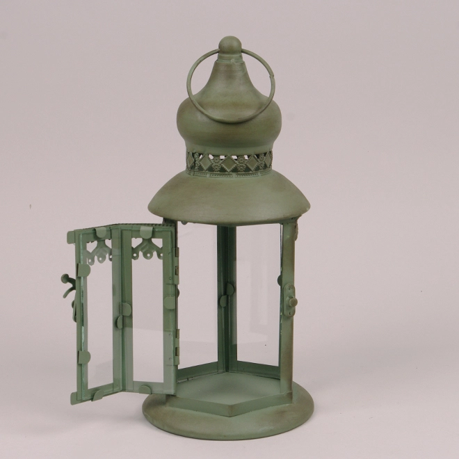 Подсвечник-фонарь металлический F3-23B302 Оливковый (45497) - фото 2 Подсвечник-фонарь металлический F3-23B302 Оливковый (45497) - фото 2