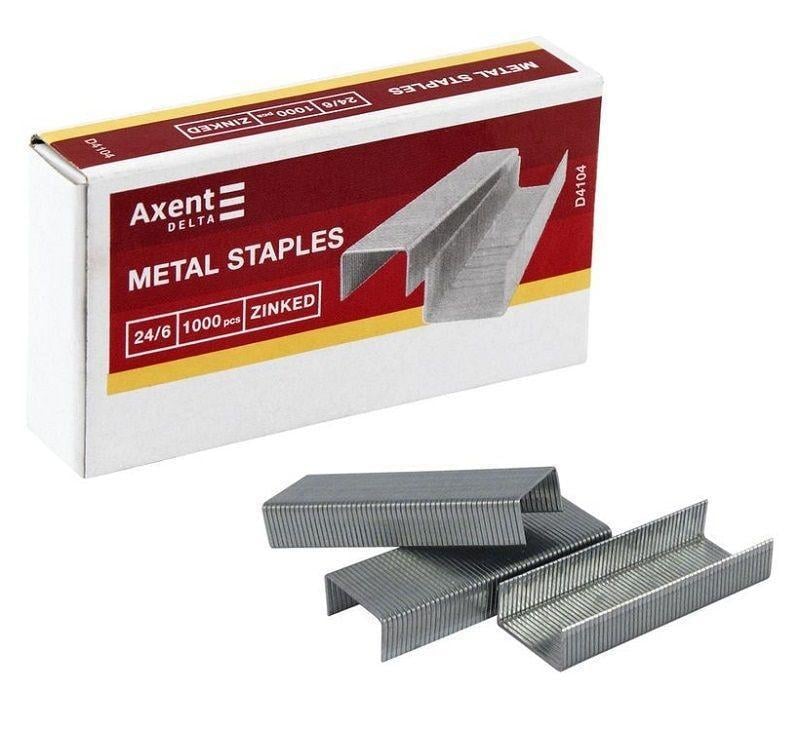 Скобы Axent d4104 №24/6 1000 шт. (52425)