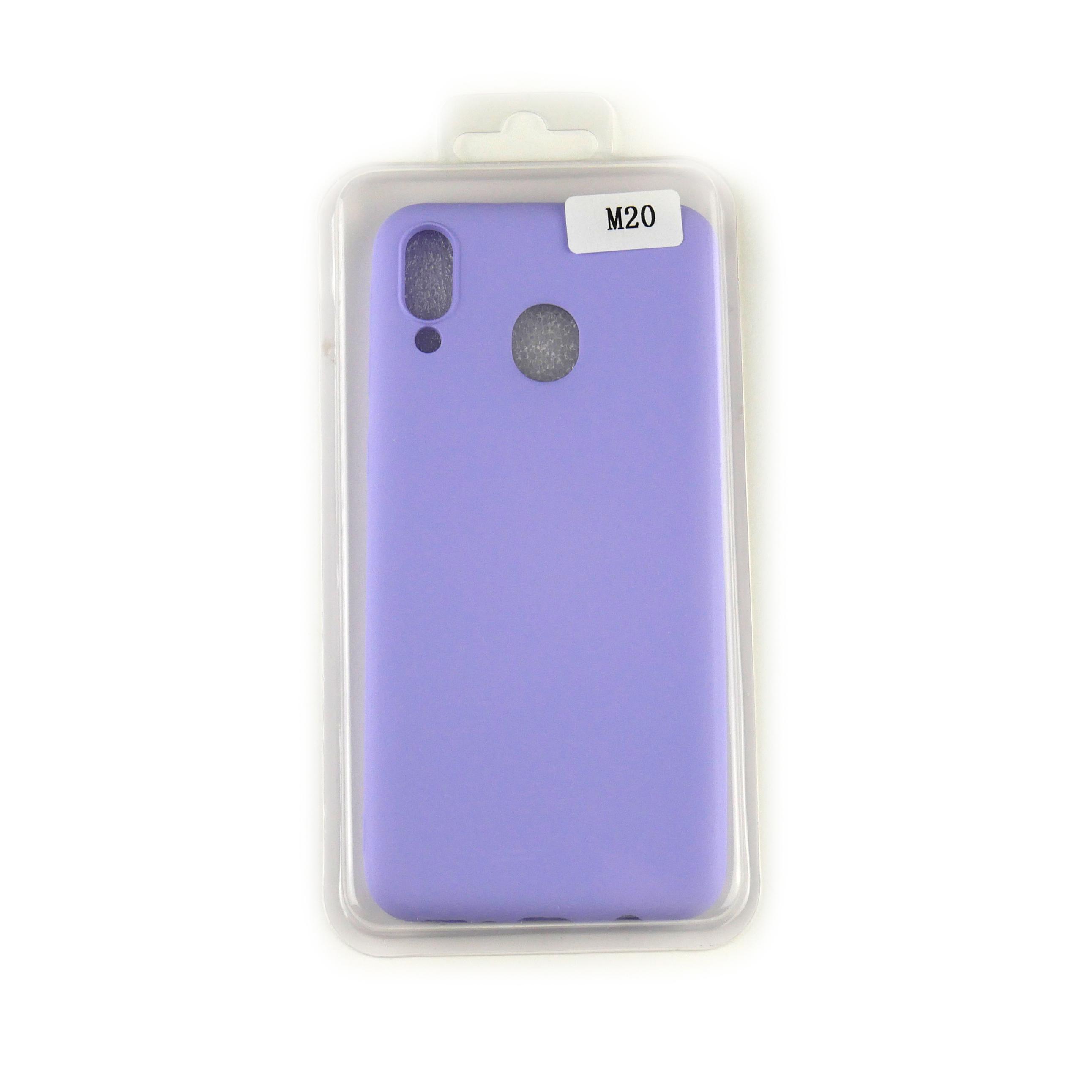 Чехол Silicone Case Full Cover Samsung M20 Лавандовый