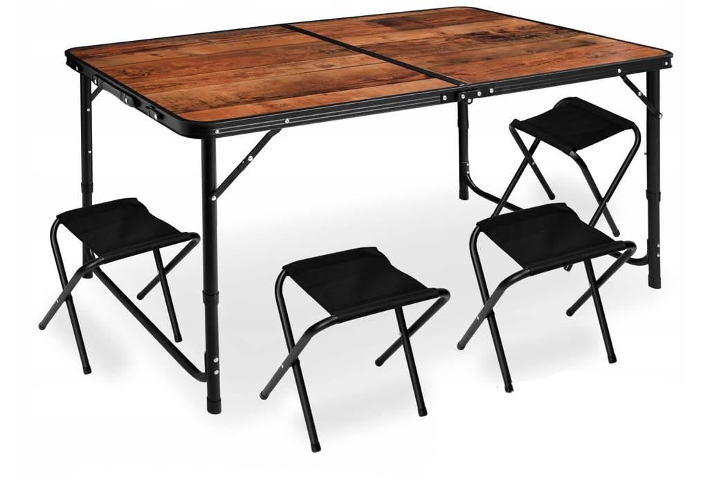 Туристический стол и 4 стула раскладные 120x60 см (2155303861)