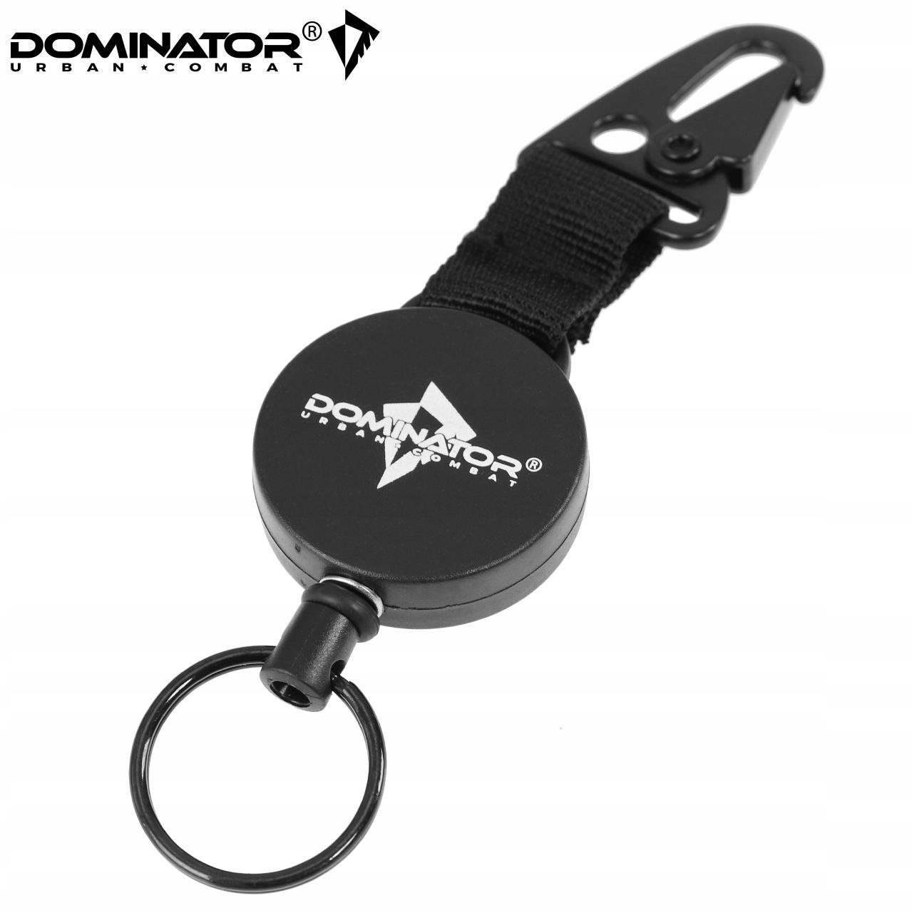 Брелок витяжний ретрактор Dominator з карабіном і сталевим тросом 60 см Чорний (2251) - фото 4 Брелок витяжний ретрактор Dominator з карабіном і сталевим тросом 60 см Чорний (2251) - фото 4